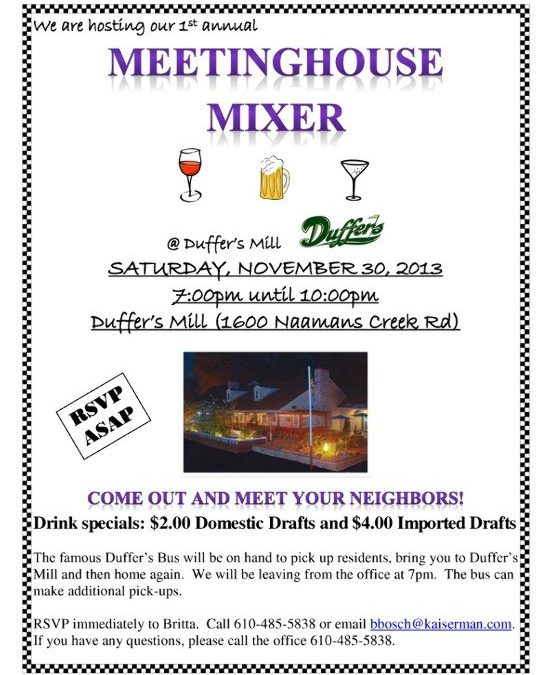 1st Annual Meetinghouse Mixer